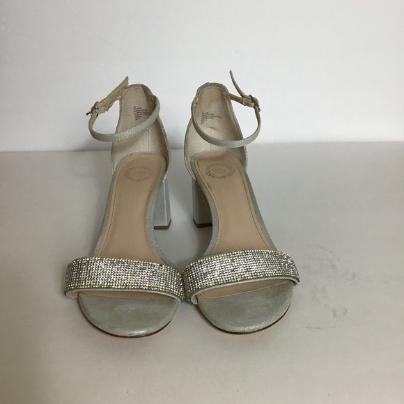 I.Miller Womens Rhinestone Ankle Strap Block Heel Sandals Size 9 EUC - Picture 5 of 7